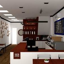 contoh desain cafe minimalis