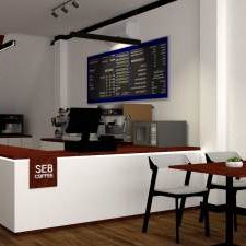 desain interior cafe minimalis modern BSD
