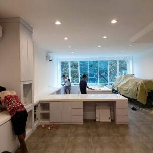 Pemasangan Solid Surface Kitchen Cabinet Laboratorium di Tangerang